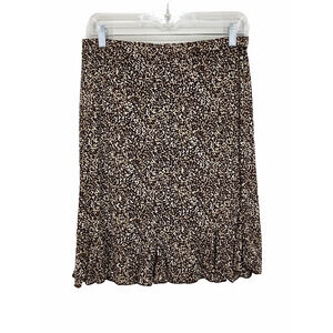 George Stretch Brown Leopard Animal Skirt S 4/6